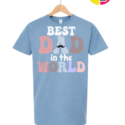 Groovy Moustache Best Dad Tee