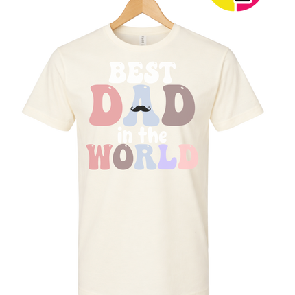 Groovy Moustache Best Dad Tee