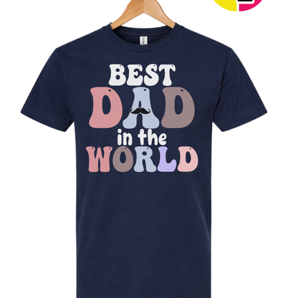 Groovy Moustache Best Dad Tee