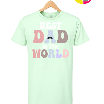 Groovy Moustache Best Dad Tee