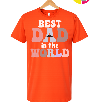 Groovy Moustache Best Dad Tee