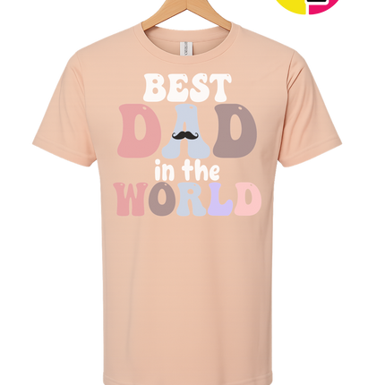 Groovy Moustache Best Dad Tee