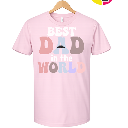 Groovy Moustache Best Dad Tee