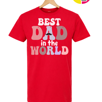Groovy Moustache Best Dad Tee