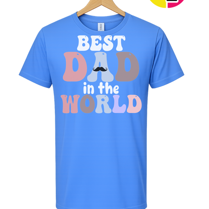 Groovy Moustache Best Dad Tee