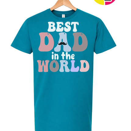 Groovy Moustache Best Dad Tee