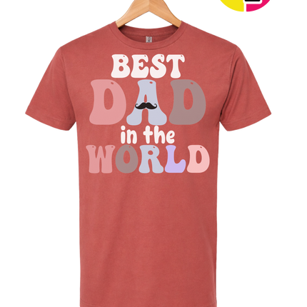 Groovy Moustache Best Dad Tee