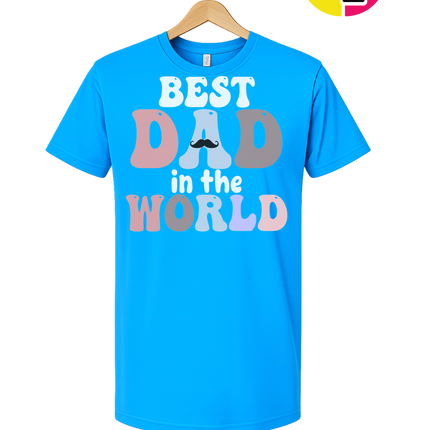 Groovy Moustache Best Dad Tee
