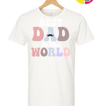 Groovy Moustache Best Dad Tee