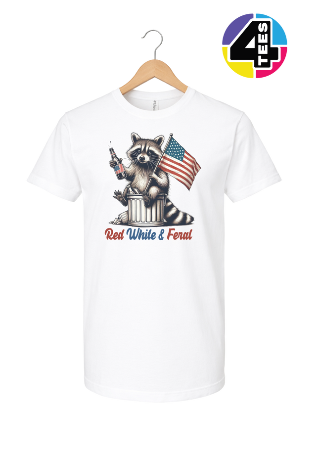 Red White And Feral Tee