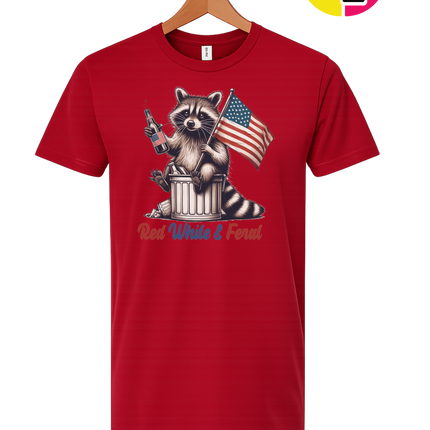 Red White And Feral Tee