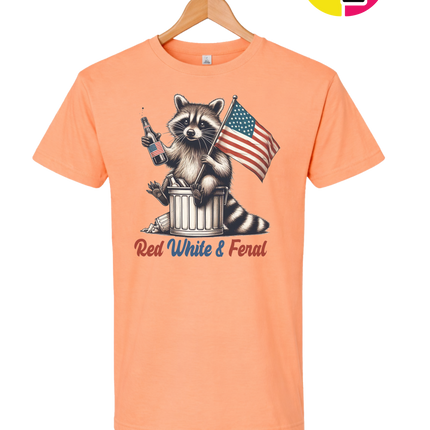 Red White And Feral Tee