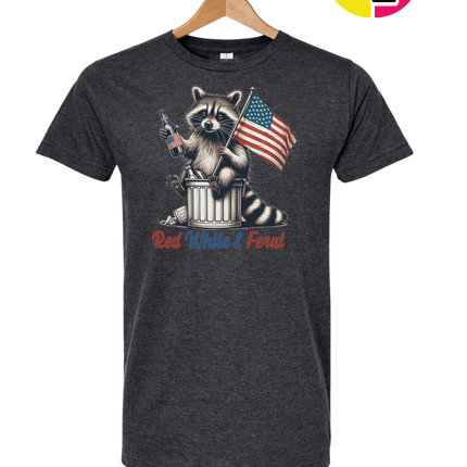 Red White And Feral Tee