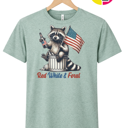 Red White And Feral Tee