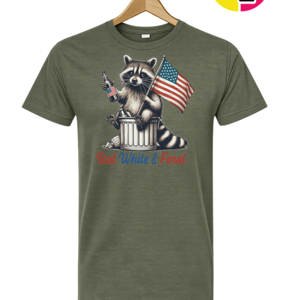 Red White And Feral Tee