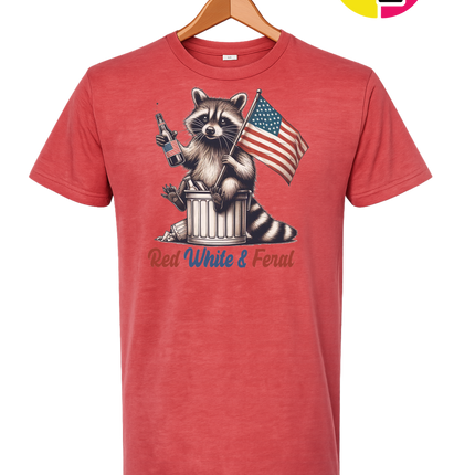 Red White And Feral Tee