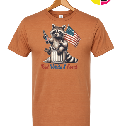 Red White And Feral Tee