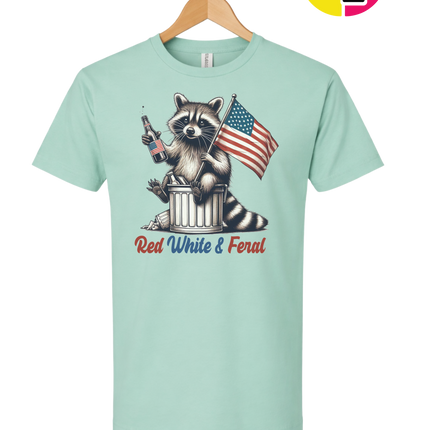Red White And Feral Tee