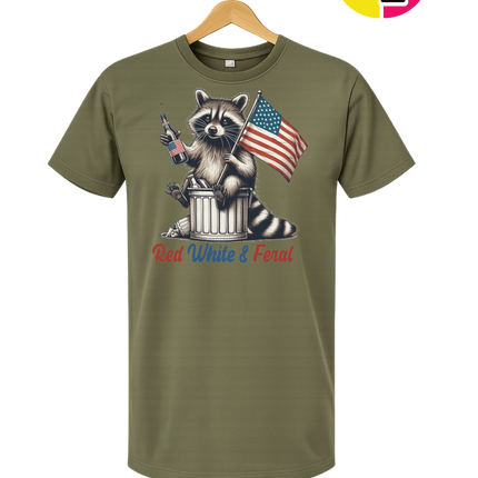 Red White And Feral Tee