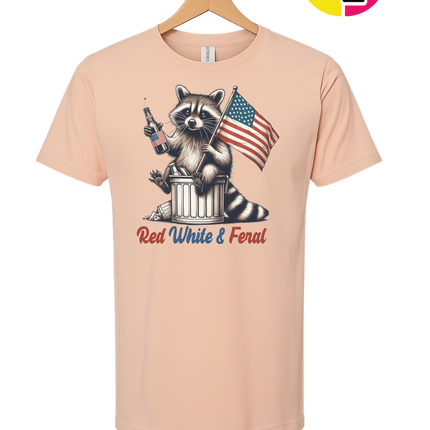 Red White And Feral Tee