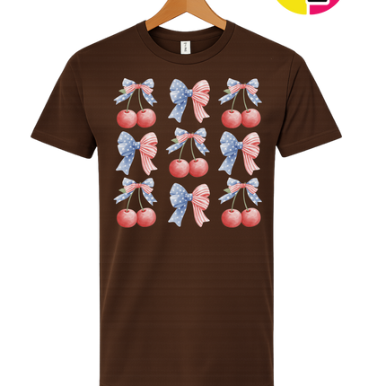 Red White & Blue Cherries Tee