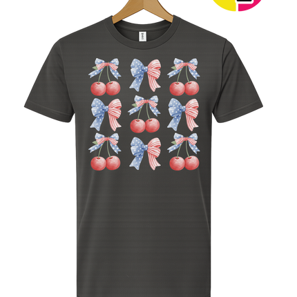 Red White & Blue Cherries Tee