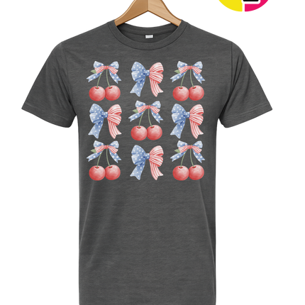 Red White & Blue Cherries Tee