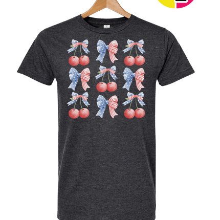 Red White & Blue Cherries Tee