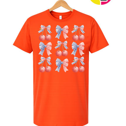 Red White & Blue Cherries Tee