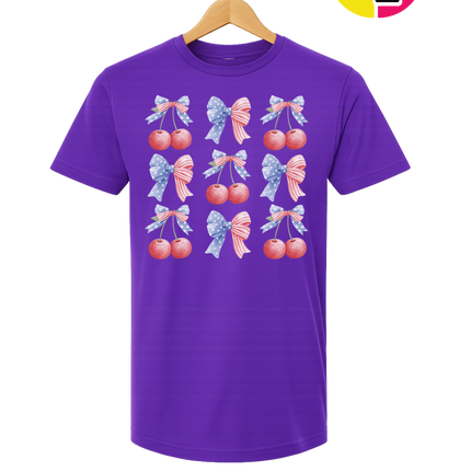 Red White & Blue Cherries Tee