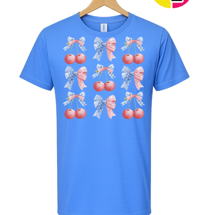 Red White & Blue Cherries Tee