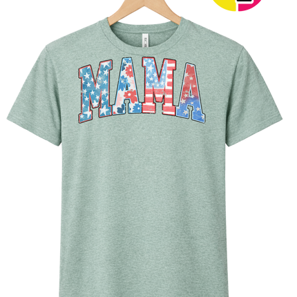 American Flag MAMA Tee