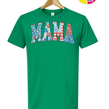 American Flag MAMA Tee