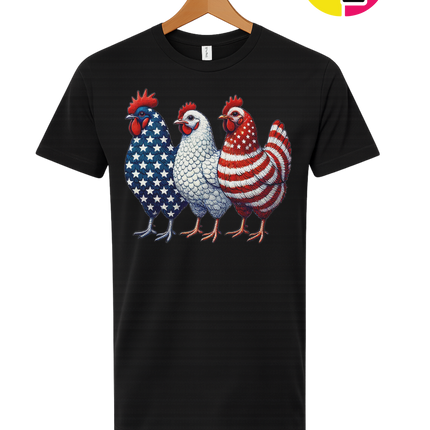 American Flag Chickens Tee