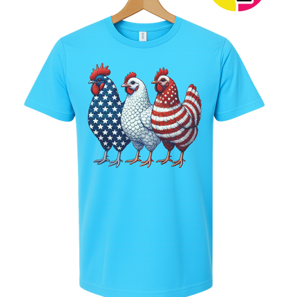 American Flag Chickens Tee