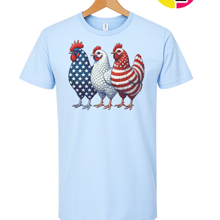 American Flag Chickens Tee