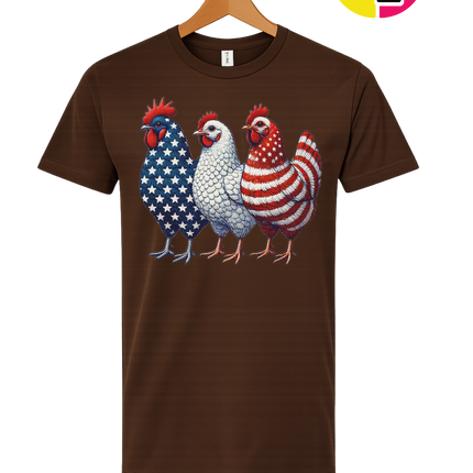 American Flag Chickens Tee