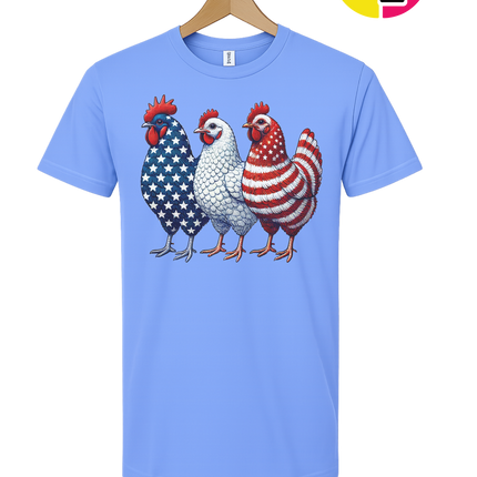 American Flag Chickens Tee
