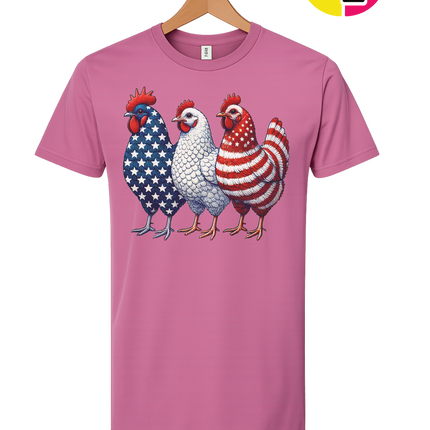 American Flag Chickens Tee