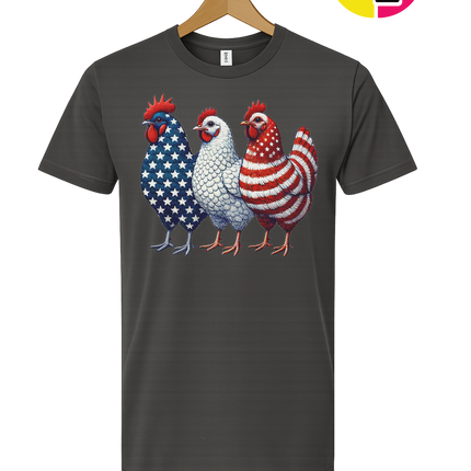 American Flag Chickens Tee
