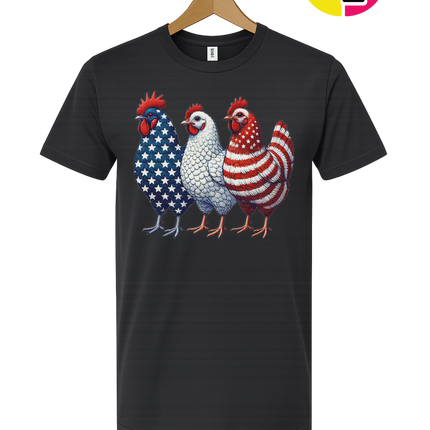 American Flag Chickens Tee