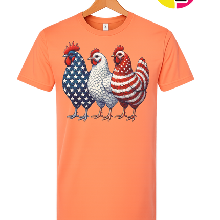 American Flag Chickens Tee