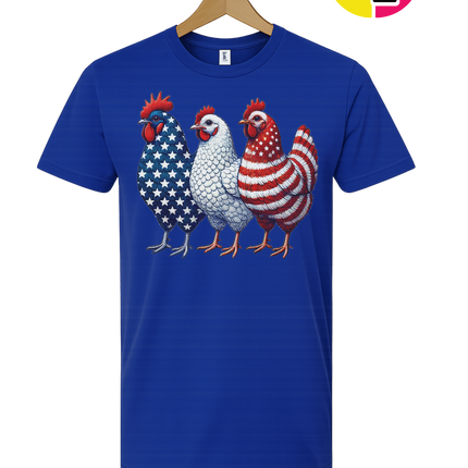 American Flag Chickens Tee