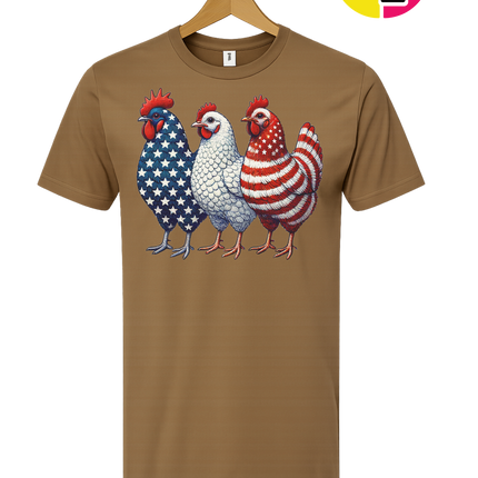 American Flag Chickens Tee