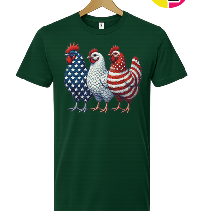 American Flag Chickens Tee