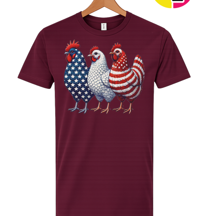 American Flag Chickens Tee