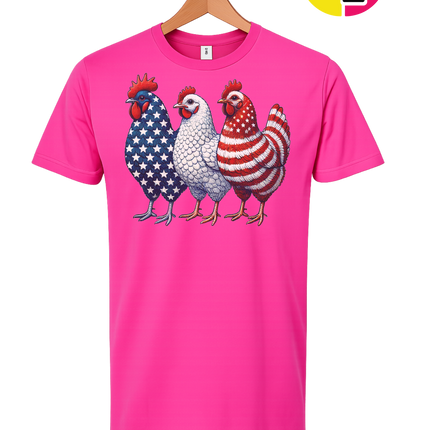 American Flag Chickens Tee