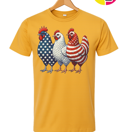 American Flag Chickens Tee