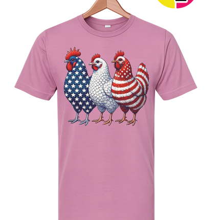 American Flag Chickens Tee