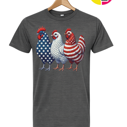 American Flag Chickens Tee